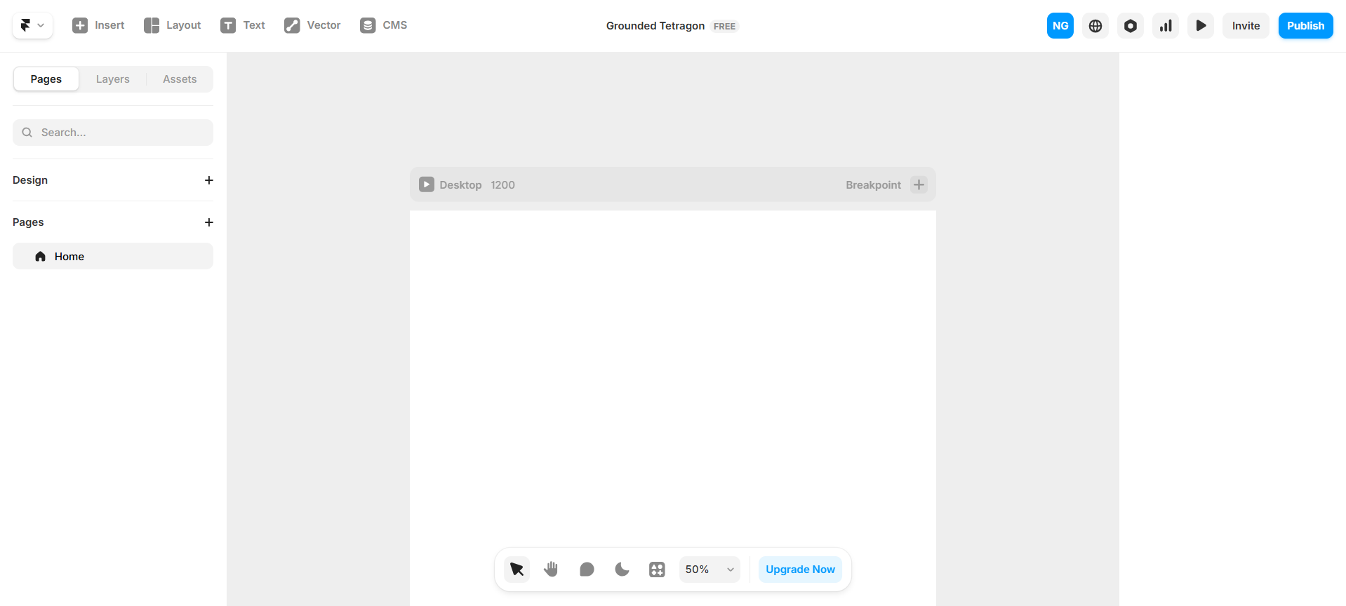 The Insert panel in Framer showing Basics components