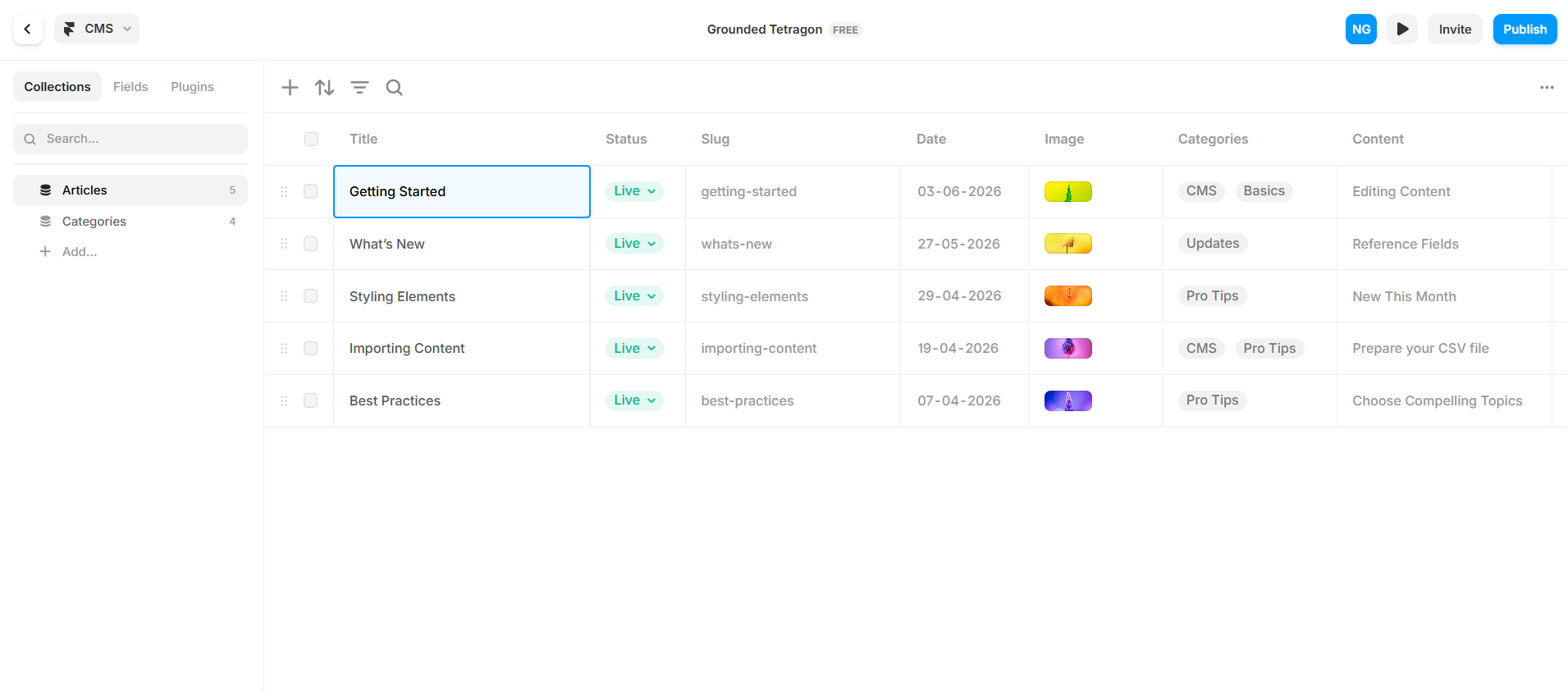 Managing the product catalog in Framer CMS